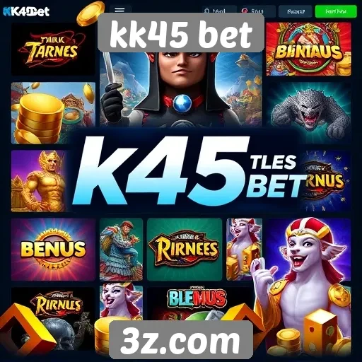 Variedade de jogos disponíveis no kk45 bet